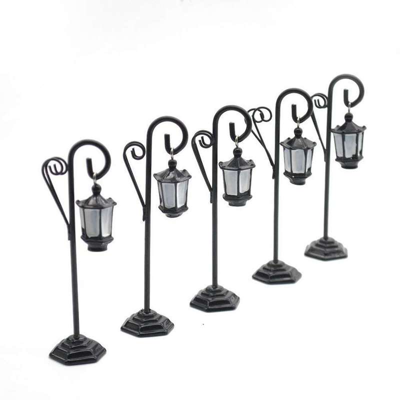 5 Pcs Streetlight Shape Wedding Reception Place Card Holder with Card
