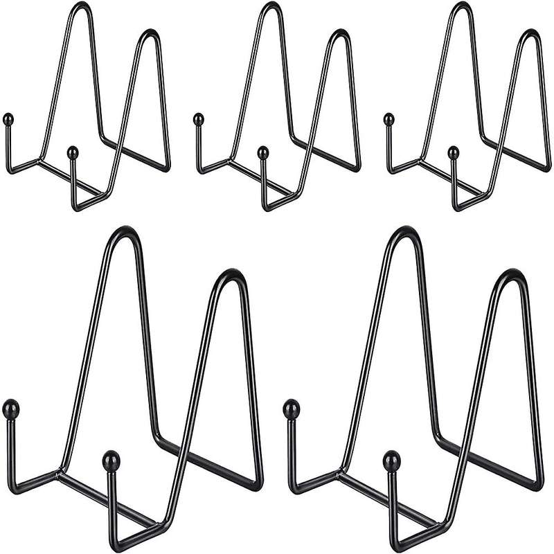 Plate Holder Display Stands, Metal Black Frame Stand 4 Inch