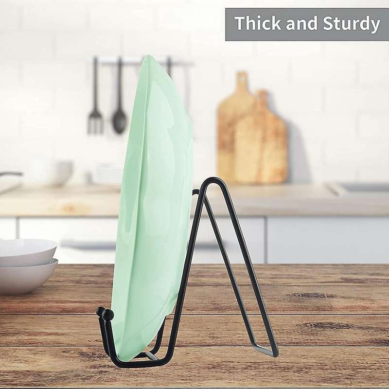 Plate Holder Display Stands, Metal Black Frame Stand 4 Inch