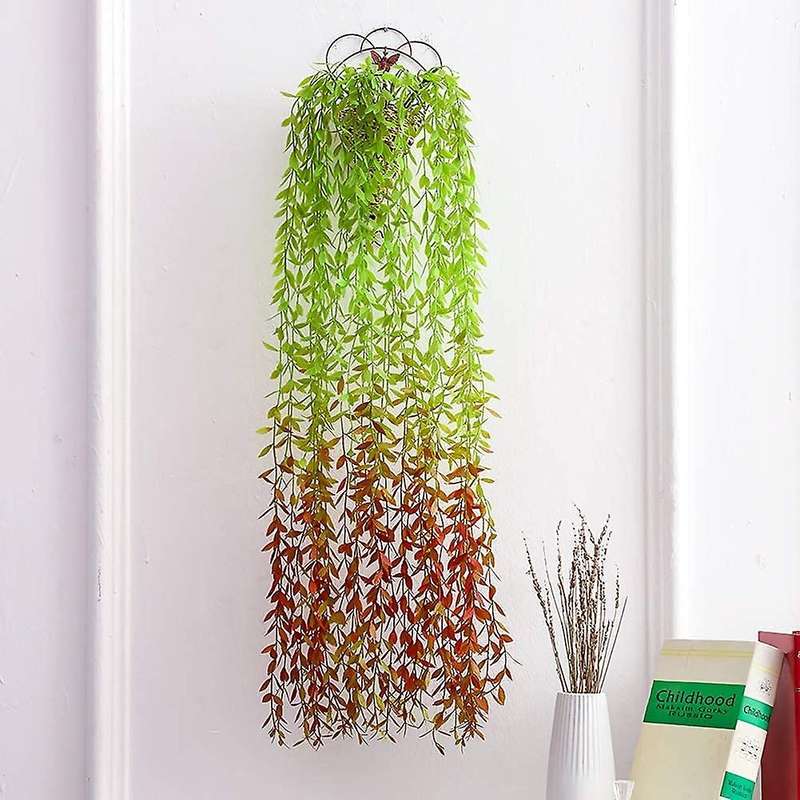 8 Pack Fake Greenery Leaves Garland Uv Resistant Hanging Vine Plant