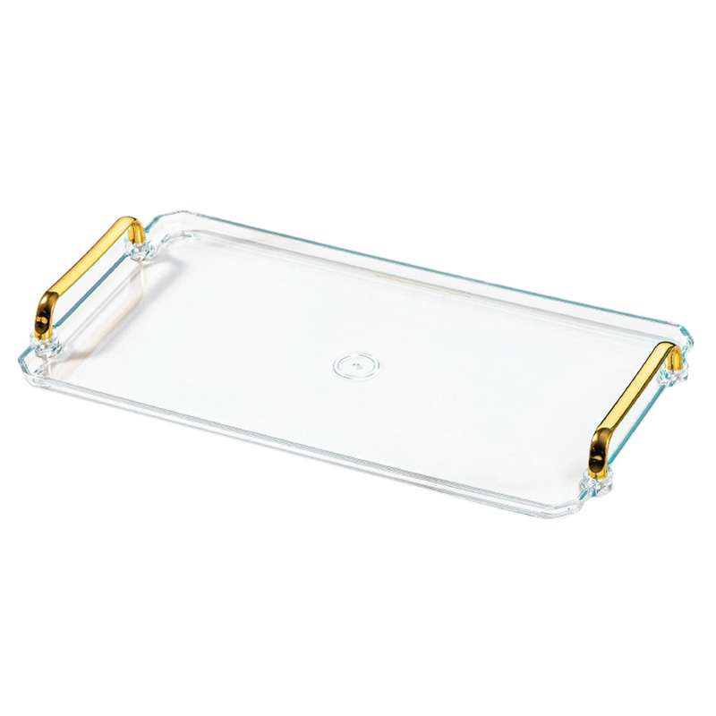 Golden Handle Nordic Pallet Rectangle Tea Set Supplies Serving Tray F