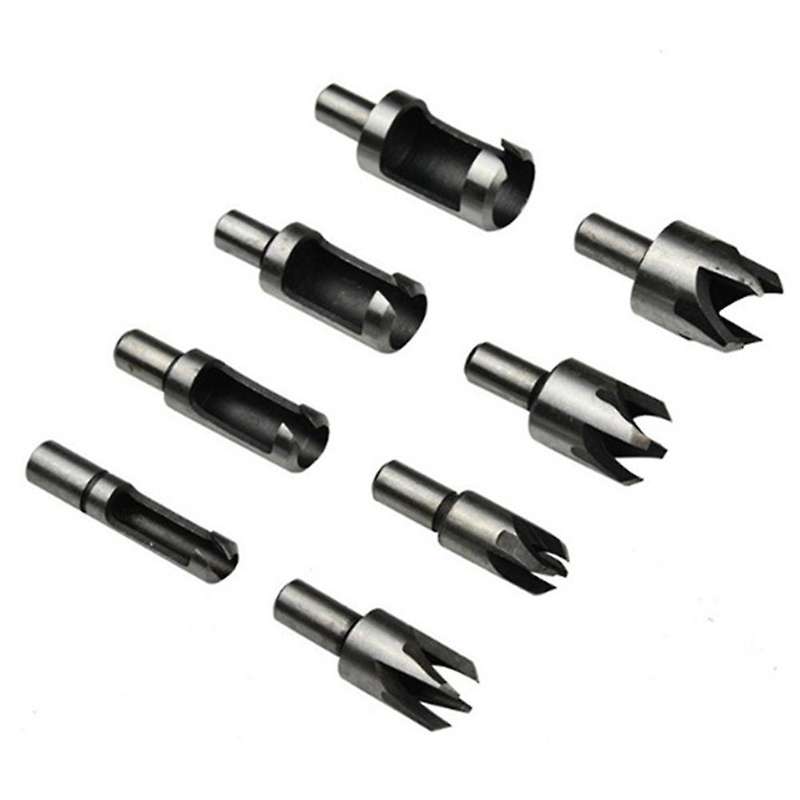 8pcs 6/10/13/16mm Wood Plug Cutting Drill Bits Cylinder Claw Cutter