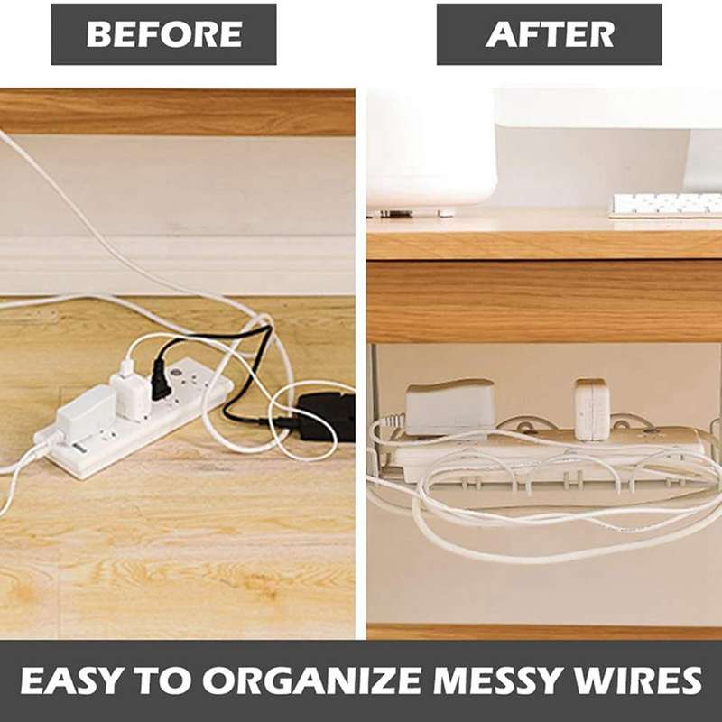 Desk Cable Management 2 Pack Cable Management Tray for Office & Home