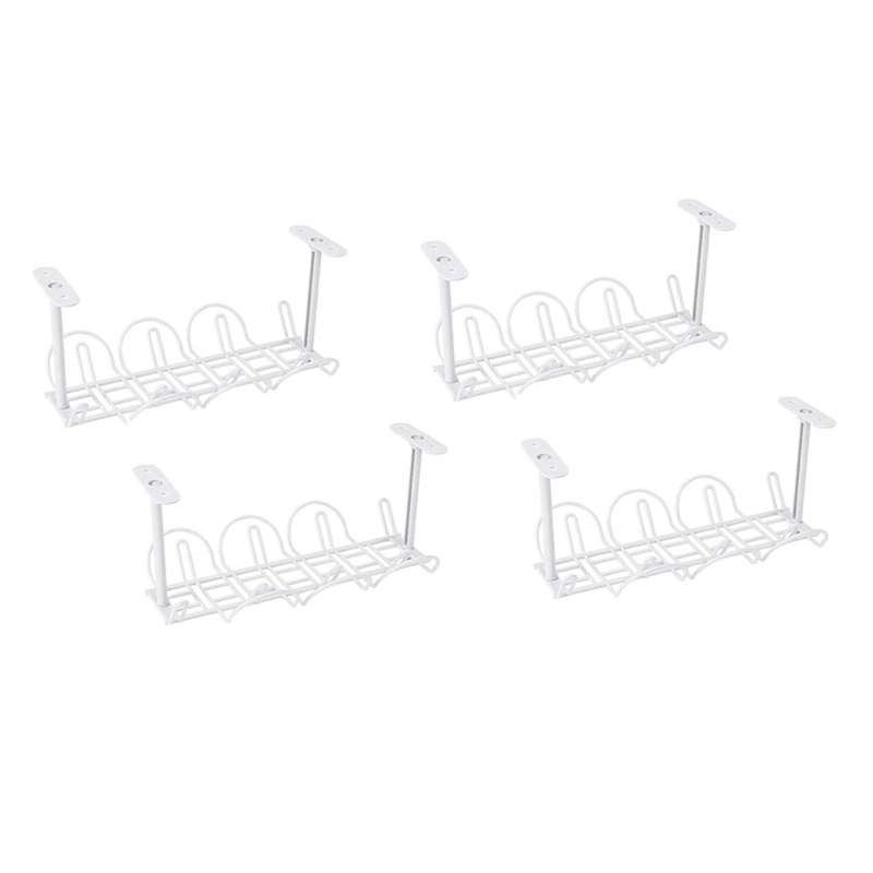Desk Cable Management 2 Pack Cable Management Tray for Office & Home