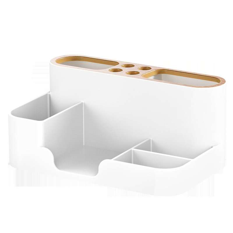 Multifunctional Stationery Storage Box Desktop Pen Holder White