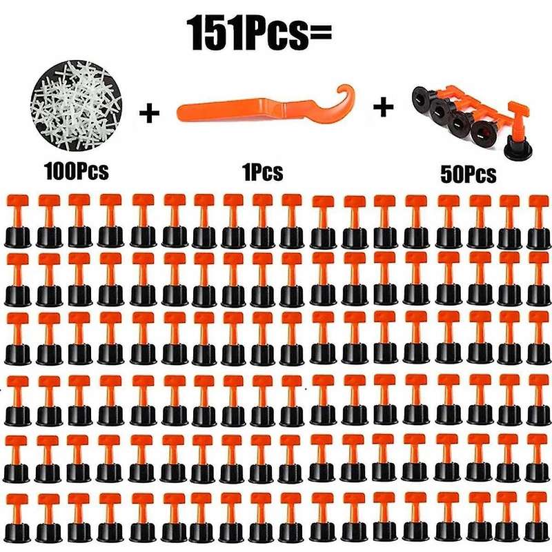 151 Pcs Flat Ceramic Level Wedges Tile Spacers Reusable Spacers Plier