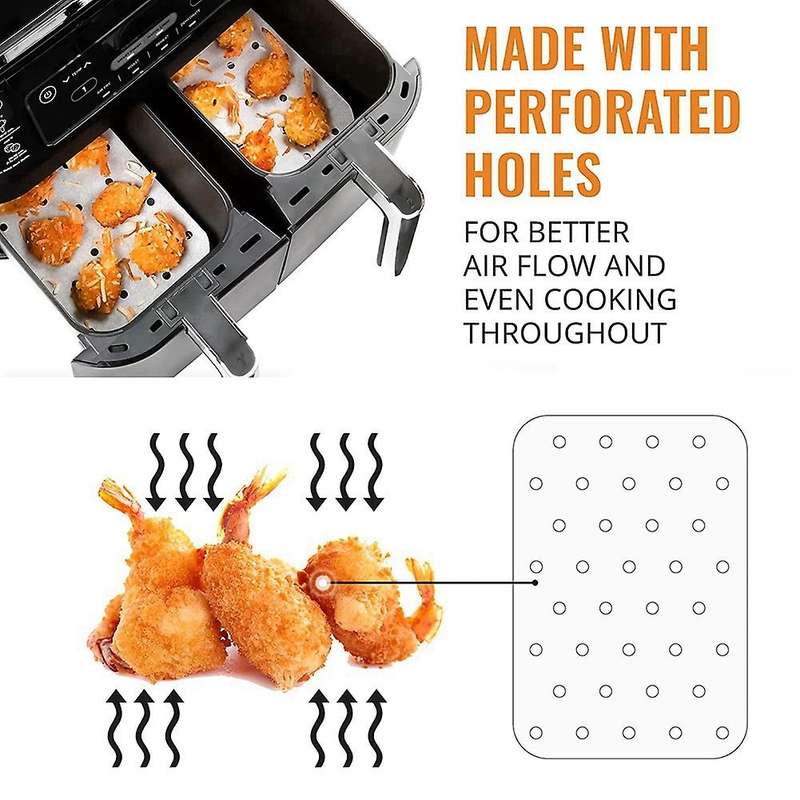 Air Fryer Parchment Paper Liners for Ninja Foodi Dual Air Fryer Dz201