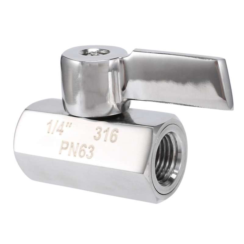 Stainless Steel(316) 1/4 Inch Npt Female X Npt Female Mini Ball Valve
