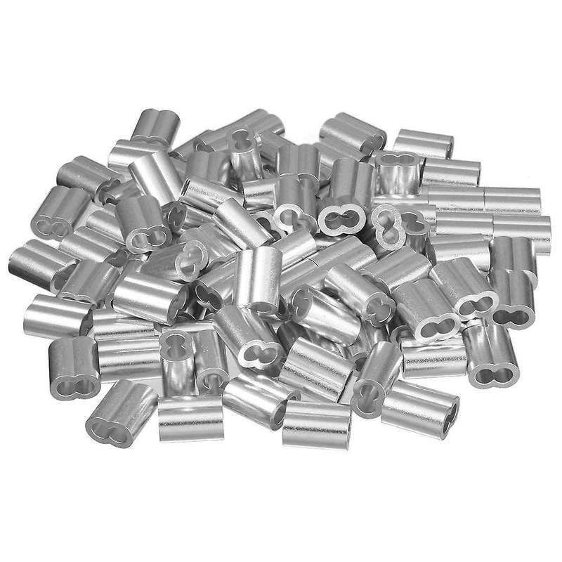 5/32 Inch (4mm) Diameter Wire Rope Aluminum Sleeves Clip 100pcs