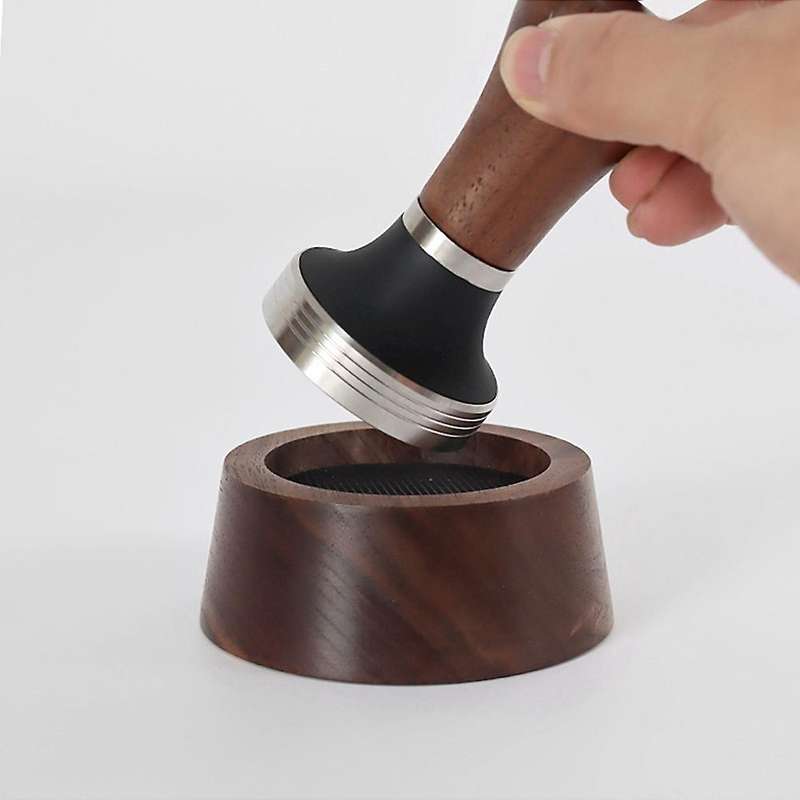 Walnut Wood Coffee Filter Tamper Holder Espresso Tamper Mat Stand