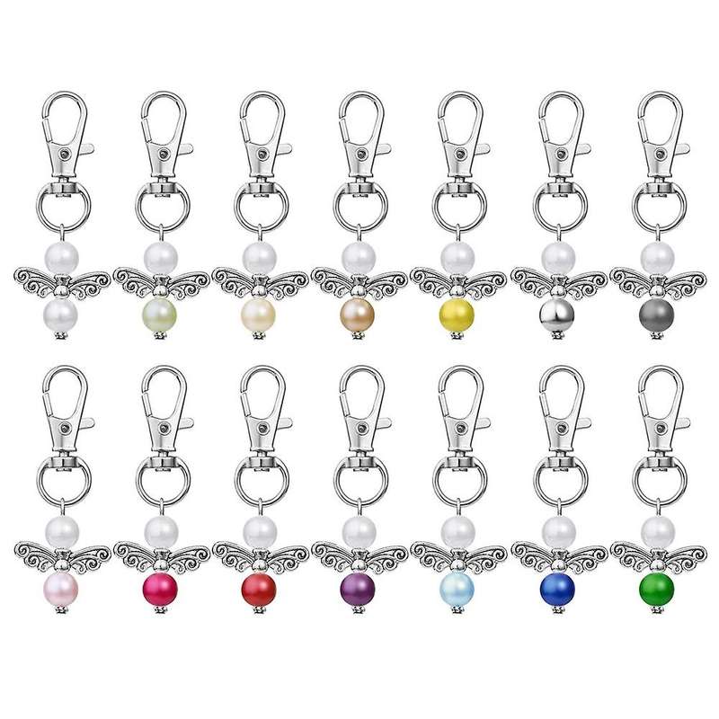 30pcs Angel Keychain Souvenir Wedding Gifts Set with Tag Drawstring