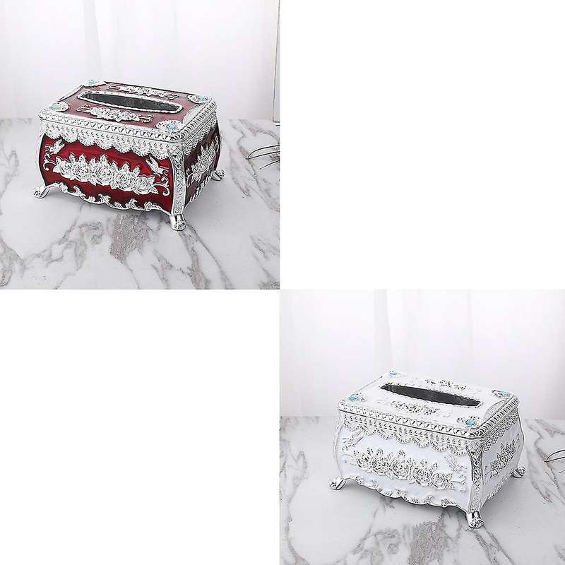 Desk Acrylic Tissue Box Universal Paper Box Car Tissue Box(red)