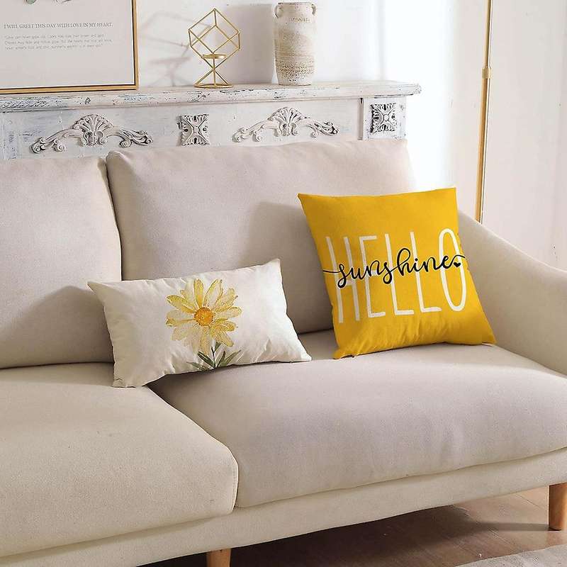 Summer Pillow Covers 18x18 Set Of 4 Throw Pillows for Couch Decor