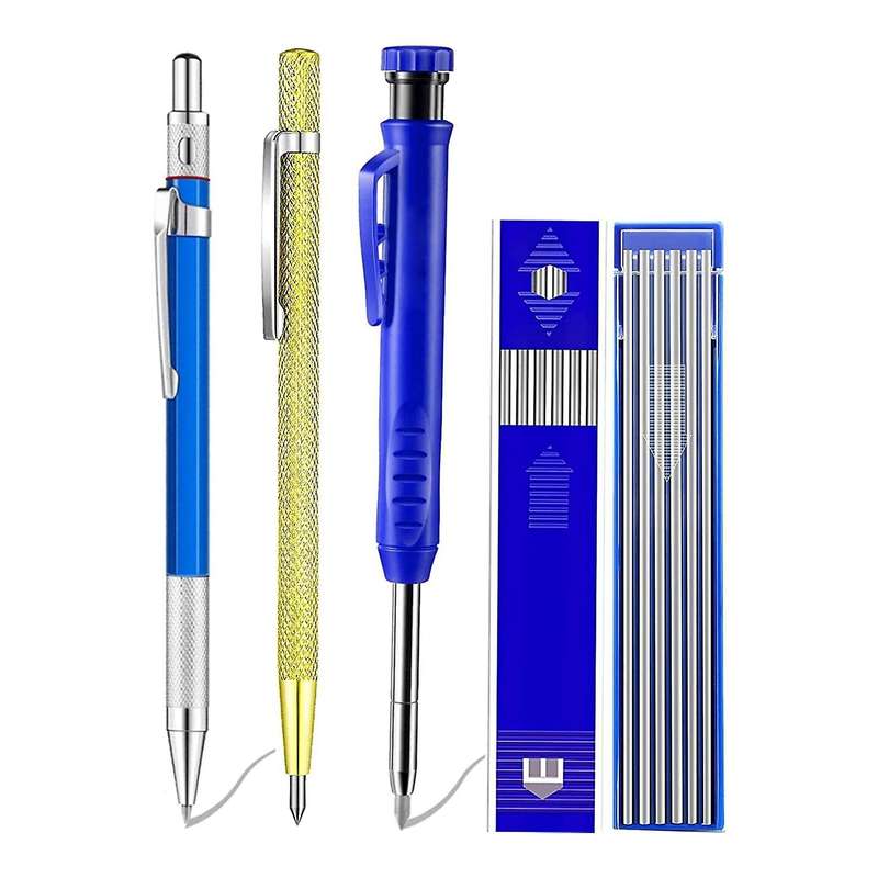 5 Packs Silver Streak Welders Pencil Set with Carbide Scriber Tool