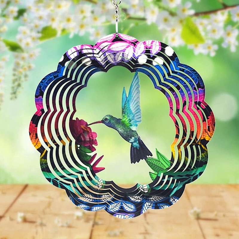 Stainless Steel Wind Spinner-3d Indoor Outdoor Garden Decoration
