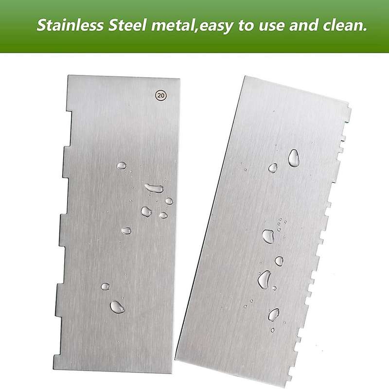2 Styles Wide Stripes Comb Cake Scraper Side Edge Smoother Tall Tool