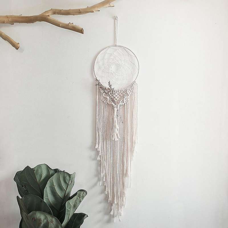 Circle Dream Catcher, Cotton Woven Wall Hanging Macrame Decor Gift