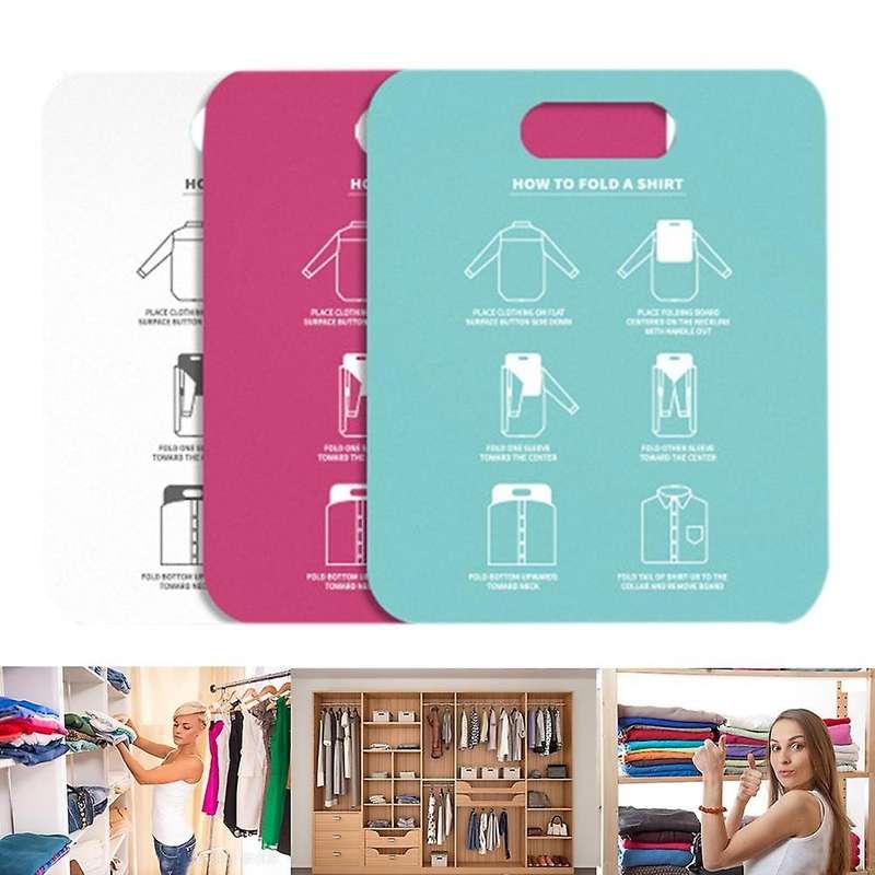 4pcs Fast Folding Board for Adult Lazy Stacking Clothes Tool-white