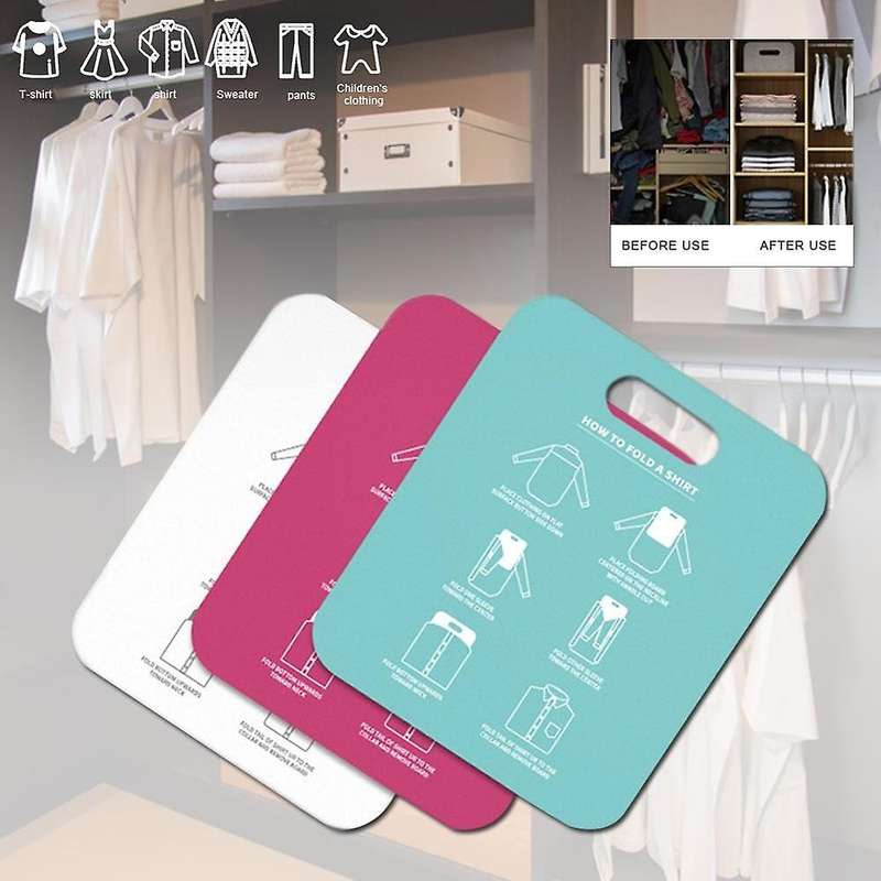 4pcs Fast Folding Board for Adult Lazy Stacking Clothes Tool-white