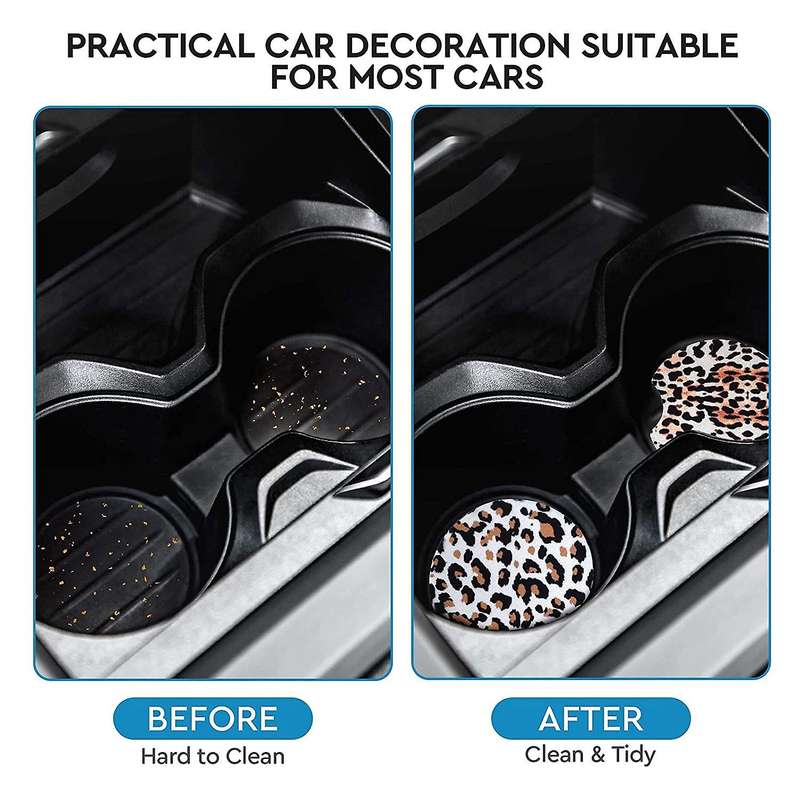 40pcs Sublimation Blanks Car Coasters,2.75 Inch/3mm Thicker Circular