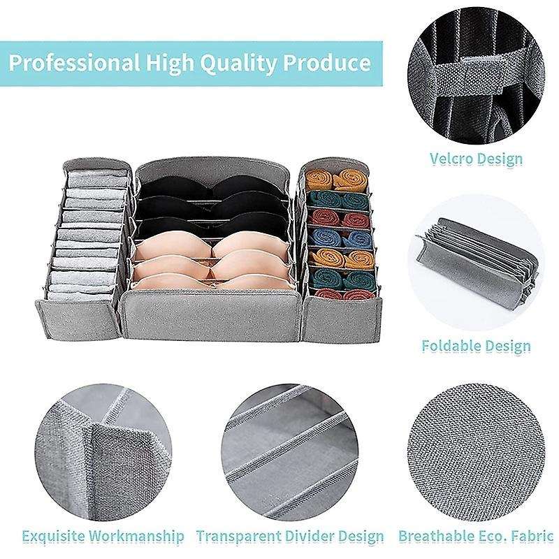 Drawer Storage Bag Collapsible Closet Storage Bag Drawer 3-piece Set