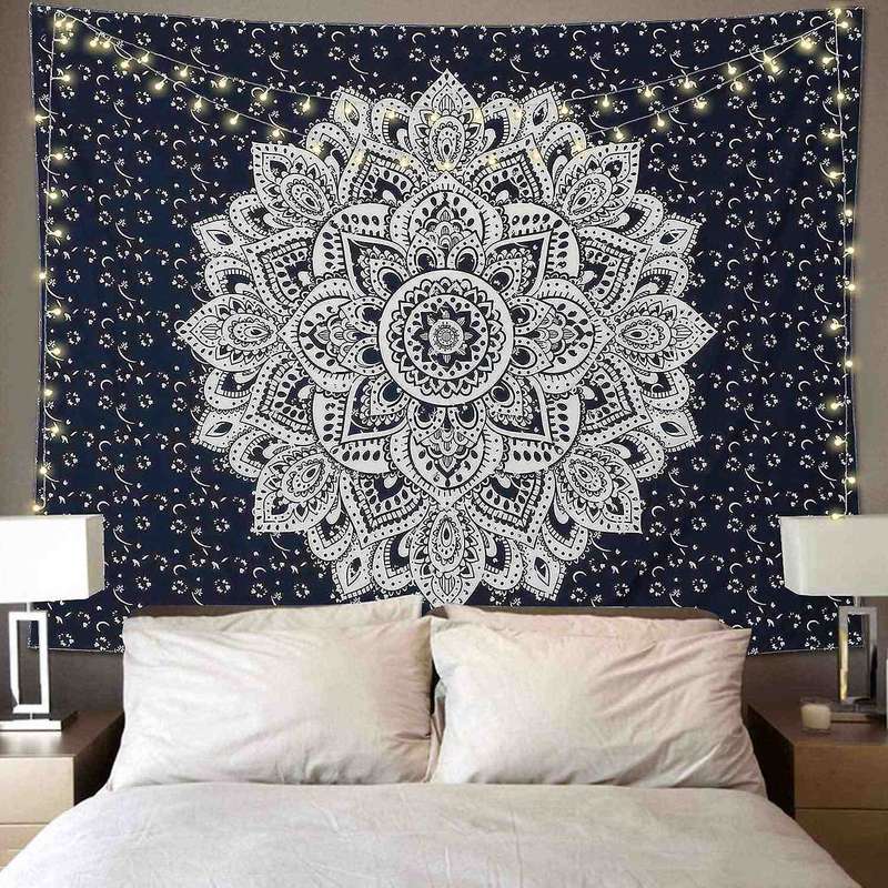 Psychedelic Mandala Wall Hanging Tapestry Indian Hippie for Bedroom