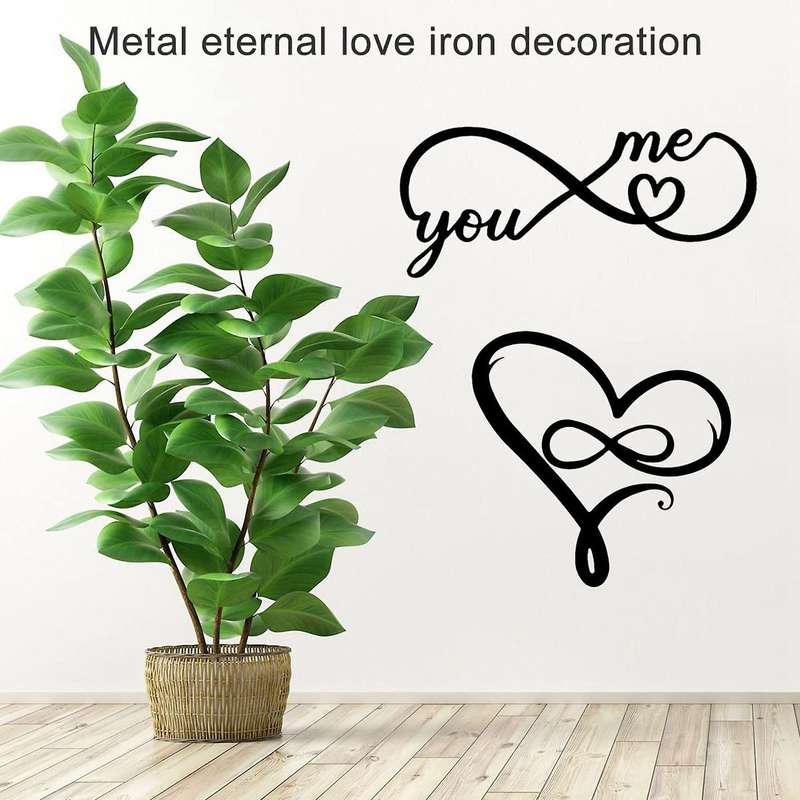 Infinity Wall Decor Love Heart Decor Art Sign for Garden Yard Home