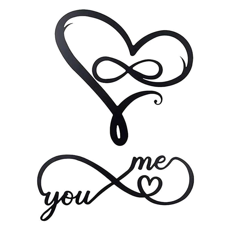 Infinity Wall Decor Love Heart Decor Art Sign for Garden Yard Home