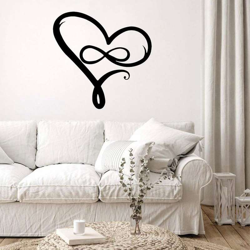 Infinity Wall Decor Love Heart Decor Art Sign for Garden Yard Home