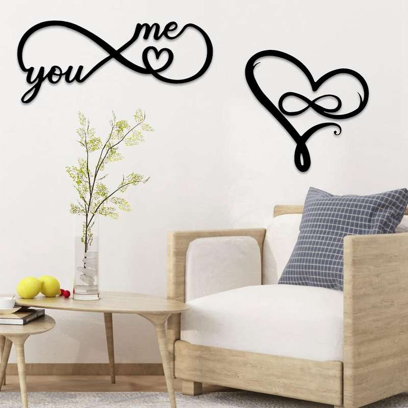 Infinity Wall Decor Love Heart Decor Art Sign for Garden Yard Home