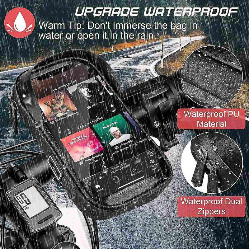 Bicycle Mobile Phone Holder Bag Rotatable for 5.5 - 7inch Smartphone
