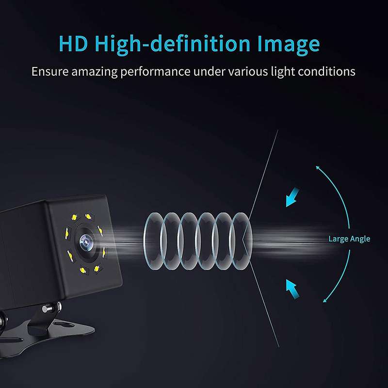 8led Car Rear View Reversing Camera License Plate Frame Waterproof
