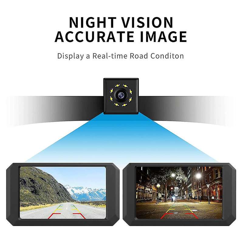 8led Car Rear View Reversing Camera License Plate Frame Waterproof
