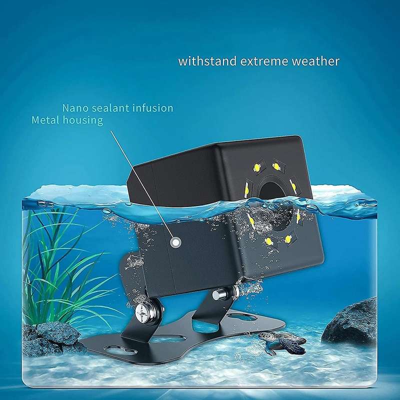 8led Car Rear View Reversing Camera License Plate Frame Waterproof
