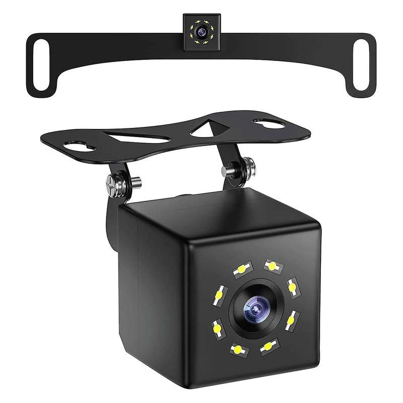 8led Car Rear View Reversing Camera License Plate Frame Waterproof