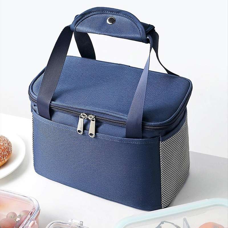 Multifunction Large Capacity Cooler Bag for Women Lunch Box Blue