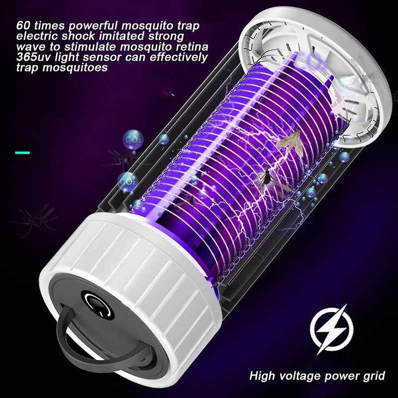 Bug Zapper & Insect Fly Pest Attractant Trap Grey