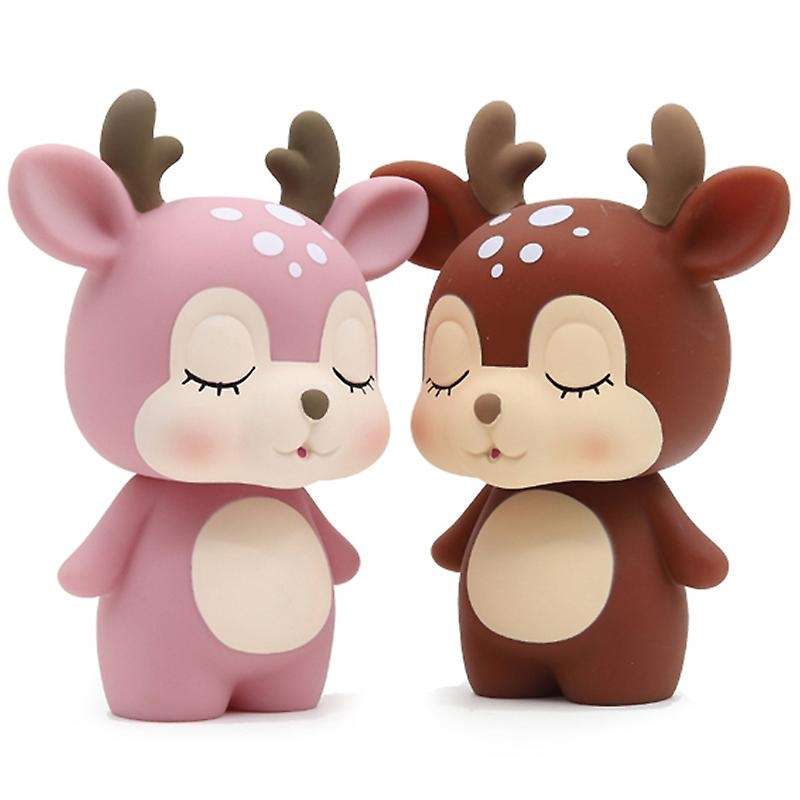 Deer Piggy Bank Cartoon Cute Coin Bank Money Box Piggy Bank Pink