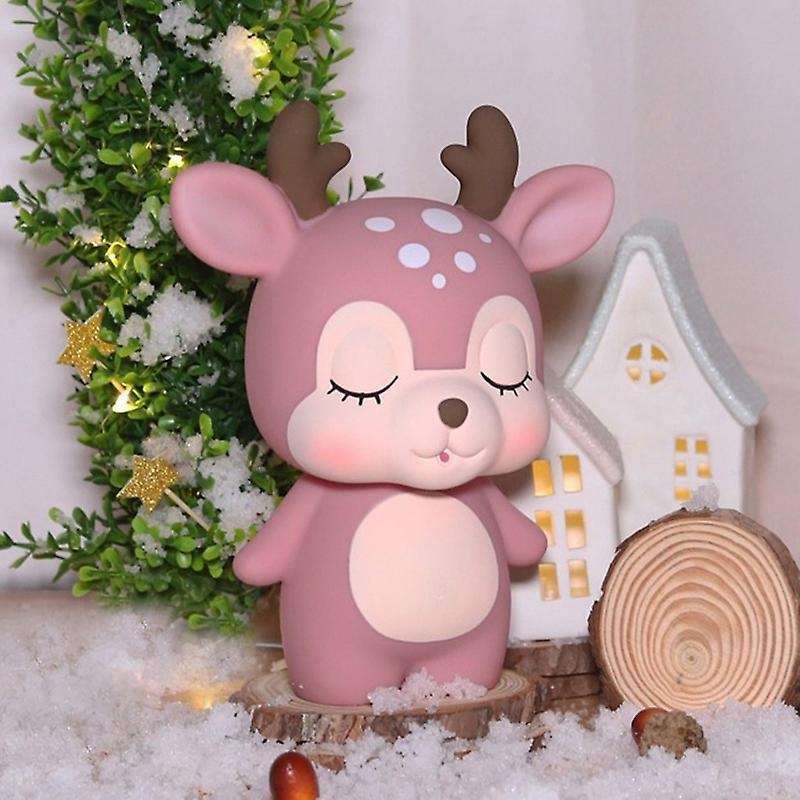 Deer Piggy Bank Cartoon Cute Coin Bank Money Box Piggy Bank Pink