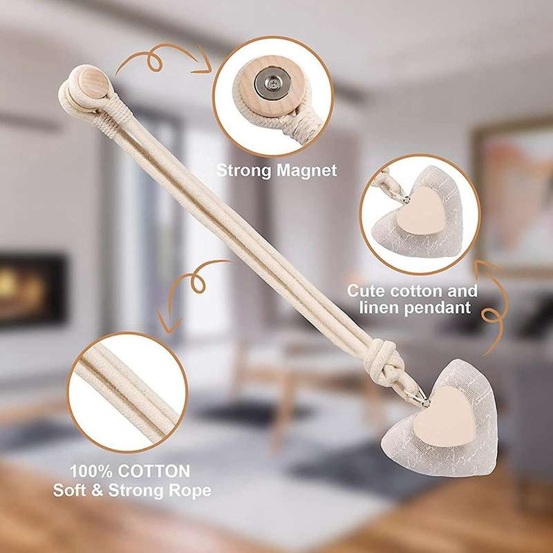 2 Packs Of Magnetic Soft Curtain Tie Cotton Hand-woven Tie Buckle