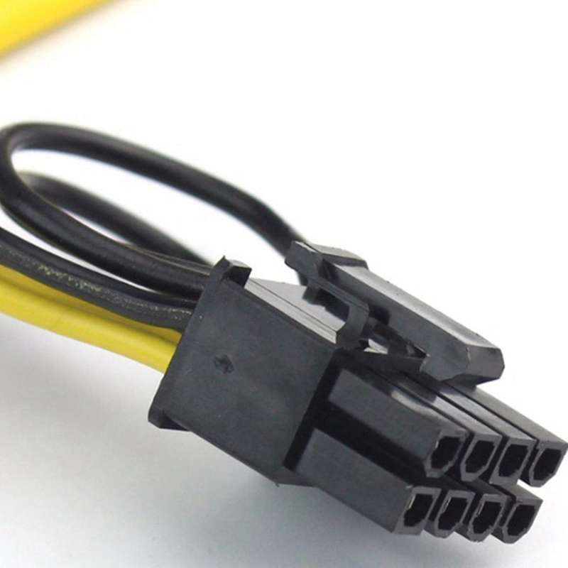 3pcs Power Supply Cable 6+2 Pin Card Line 1 to 3 6pin+ 2pin Adapter