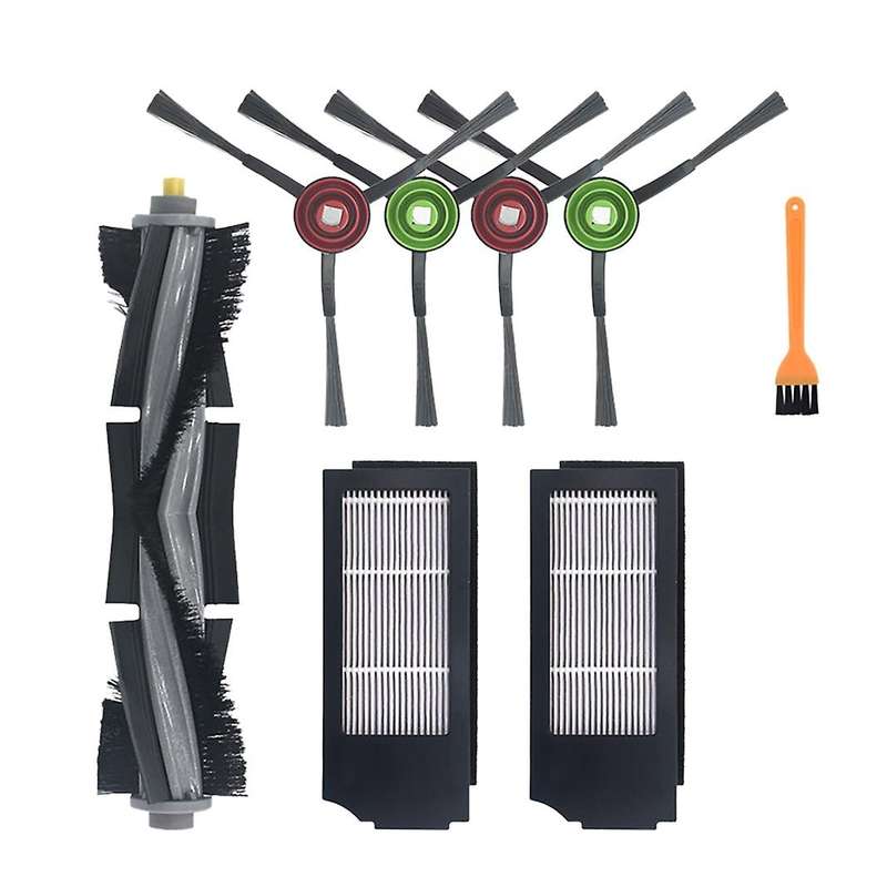 Main Brush Side Brush Filter Cleaning Brush for Ecovacs T10 Turbo