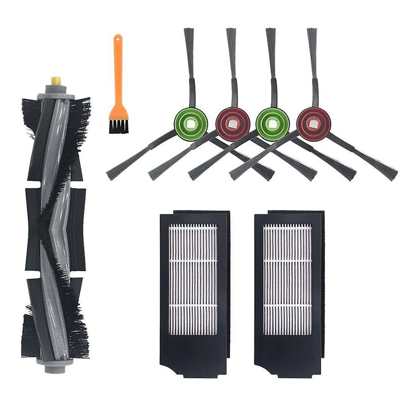 Main Brush Side Brush Filter Cleaning Brush for Ecovacs T10 Turbo
