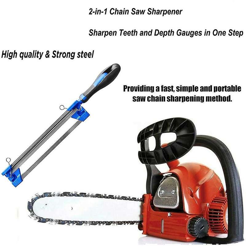 Chainsaw Sharpener 2 In 1 Pitch 5/32inch 11/64inch for 3/8 3/8p