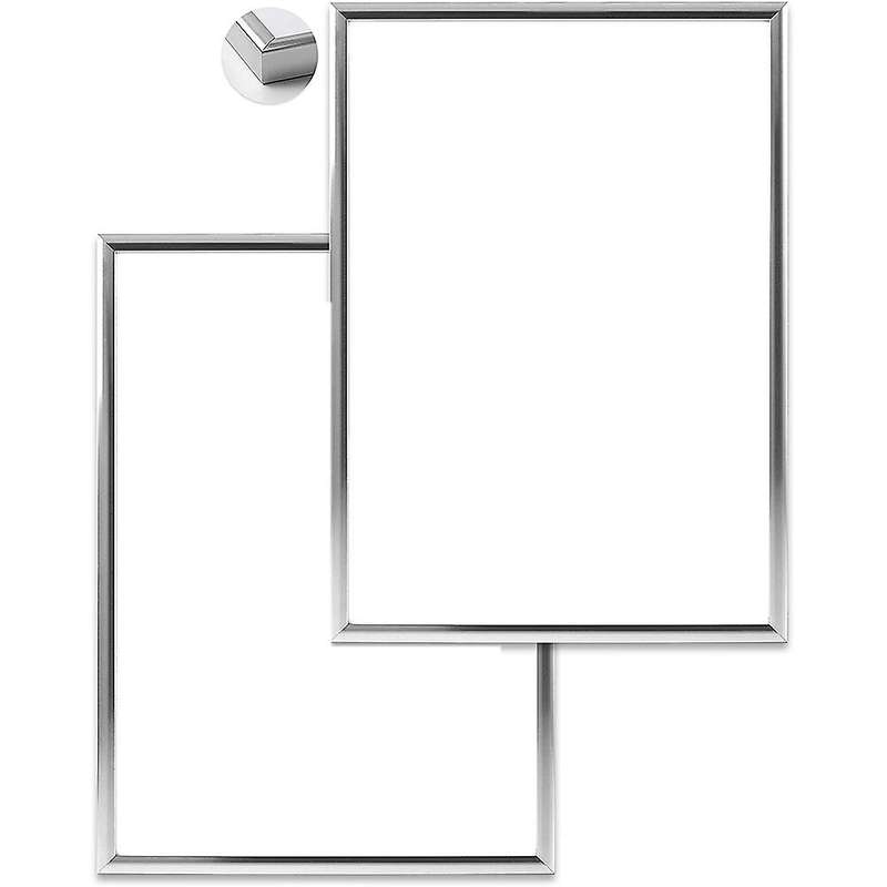 2 Er A4 Silber Bilderrahmen,fr Familienfotos/poster,21x30 Cm