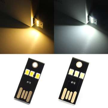 0.2W White/Warm White Mini USB Mobile Power Camping LED Light Lamp (COLOR.: WHITE)