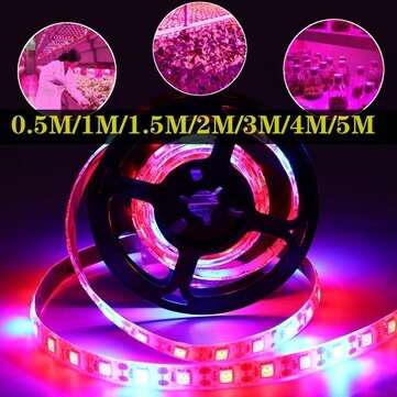 0.5M/1M/1.5M/2M/3M/4M/5M USB Waterproof 5050 LED Grow Strip Light Hydroponic Full Sp... (LENGTH: 4M)