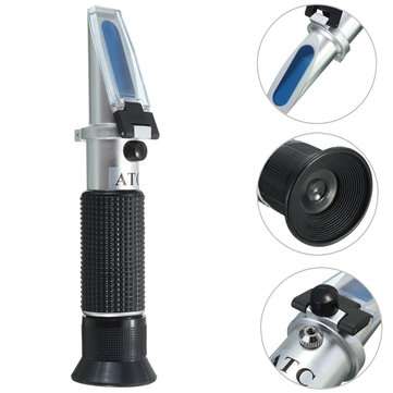 0~32% Brix Wort Specific Gravity Refractometer Beer Fruit Juice Wine Sugar Test