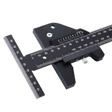 0-210mm Metric Scriber Gauge Aluminum Alloy Multi-Function Mark Line Woodworking Ruler Framing Tool