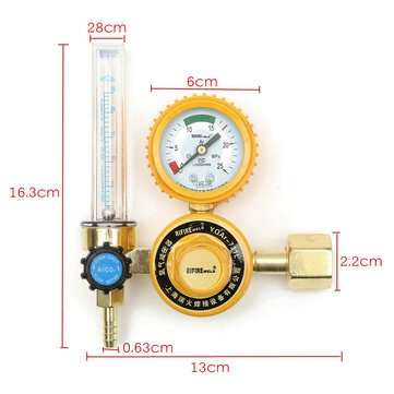 0-25 Mpa Argon CO2 Mig Tig Flow Meter Regulator Flow Meter Welding Weld Gauge